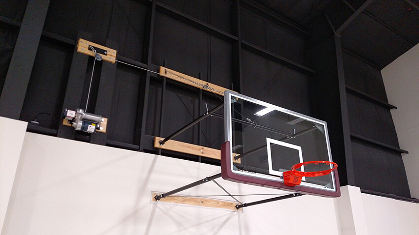 Side Fold Wall Mount Basketball Goal - South Texas Sport Court