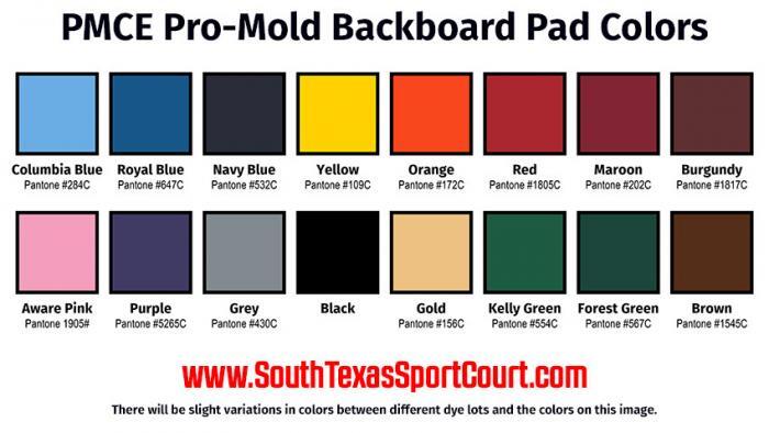 Basketball Backboard Pad Colors