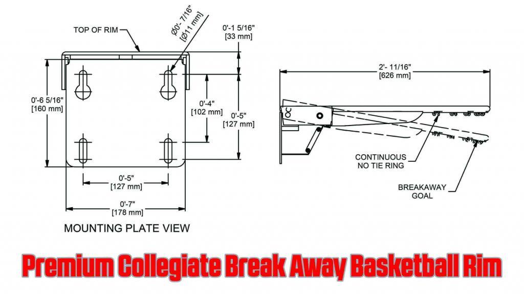 Premium Collegiate Basketball Rim South Texas Sport Court