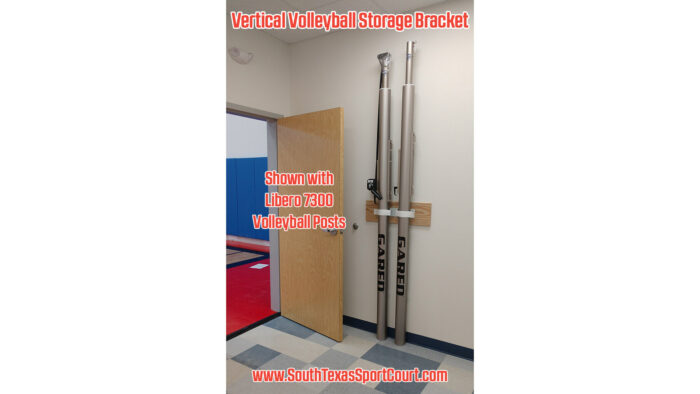 Vertical Volleyball Storage Bracket with Libero 7300 Volleyball System