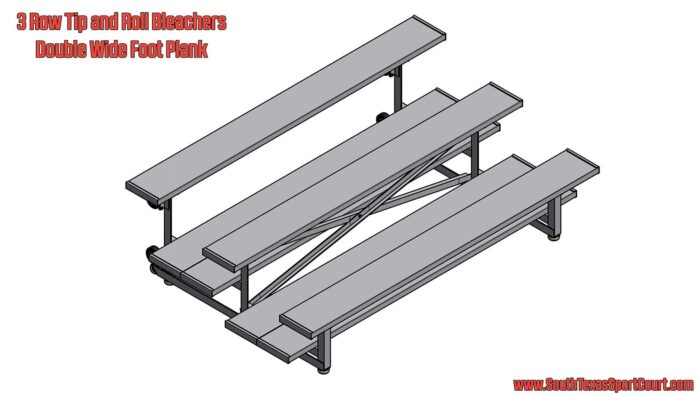 3 Row Tip and Roll Bleachers Double Foot Plank