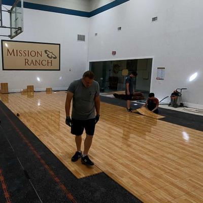 Installing Sport Court Gym Flooring at Mission Ranch Apartments