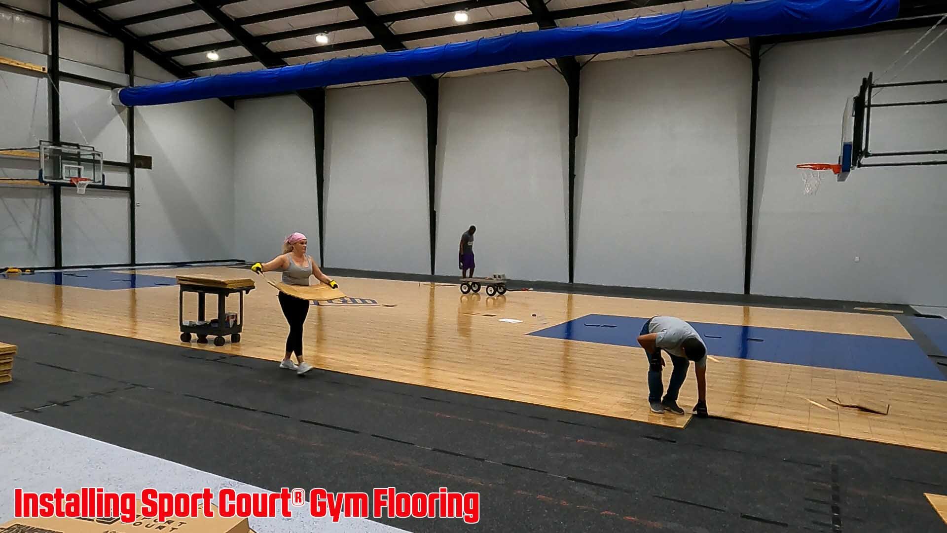 Installing the Sport Court® Maple Select gym flooring