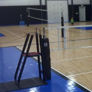 Volleyball System with Referee Stand