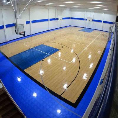 View of gym floor from balcony