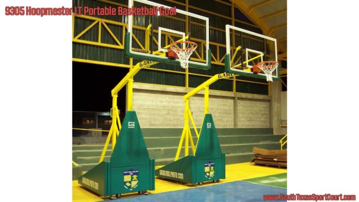 Gared Sports 9305 Hoopmaster LT Portable Basketball Goal with green pads