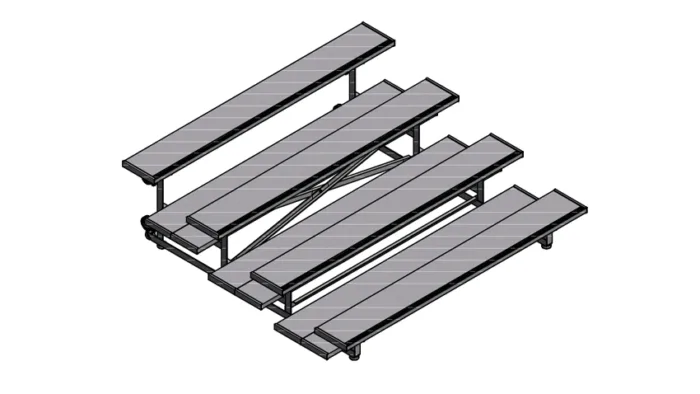 4 Row Tip and Roll Bleachers