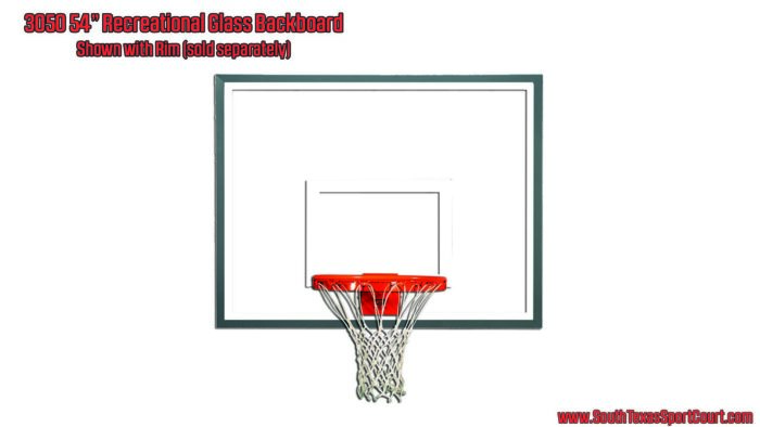 3050 Recreational Glass Backboard with Rim