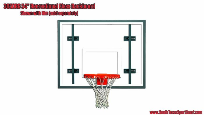 3050RG Recreational Glass Backboard with Rim