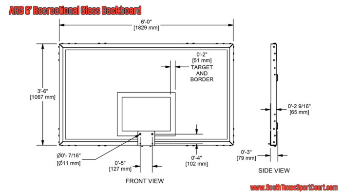 ARG Recreational Glass Backboard - Image 4