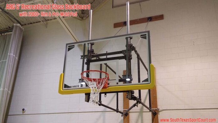 ARG Recreational Glass Backboard installed on old backstop at Fort Sam Houston