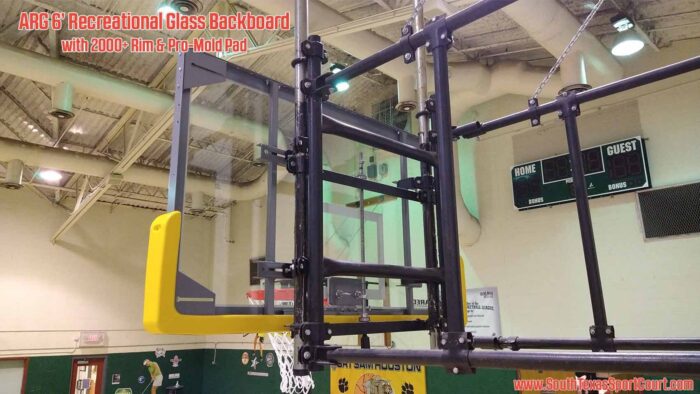 Rear View of ARNG Recreational Glass Backboard