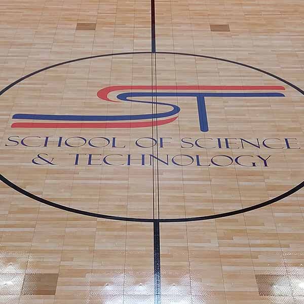 Center Court at the School of Science and Technology Discovery Gym