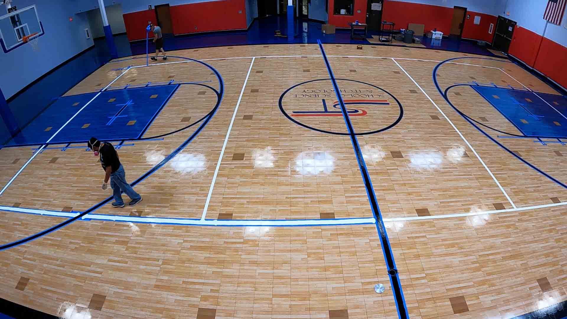 Sport Court Indoor Gymnasium Flooring Installation