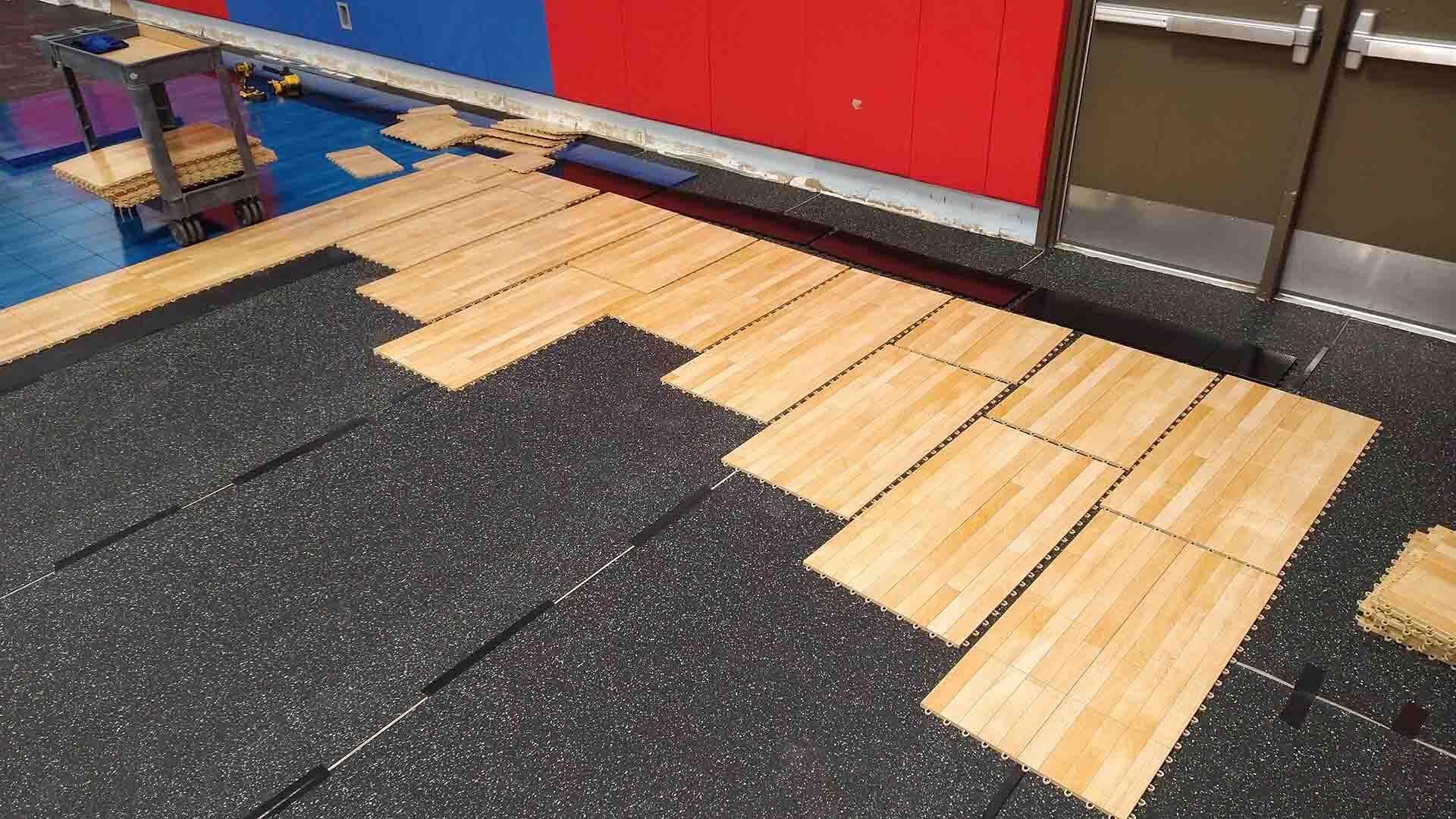 Sport Court Gymnasium Flooring Install