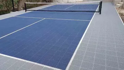 Pickleball court with Sport Court pickleball surface