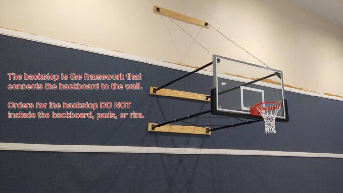 Stationary Wall Mount Basketball Goal Backstop - Image 3
