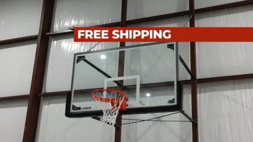 Stationary Wall Mount Basketball Hoop Four-Point 2′-3′ Face of Bank