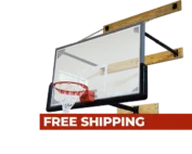 Stationary Wall Mount Basketball Goal 3-Point Free Shipping